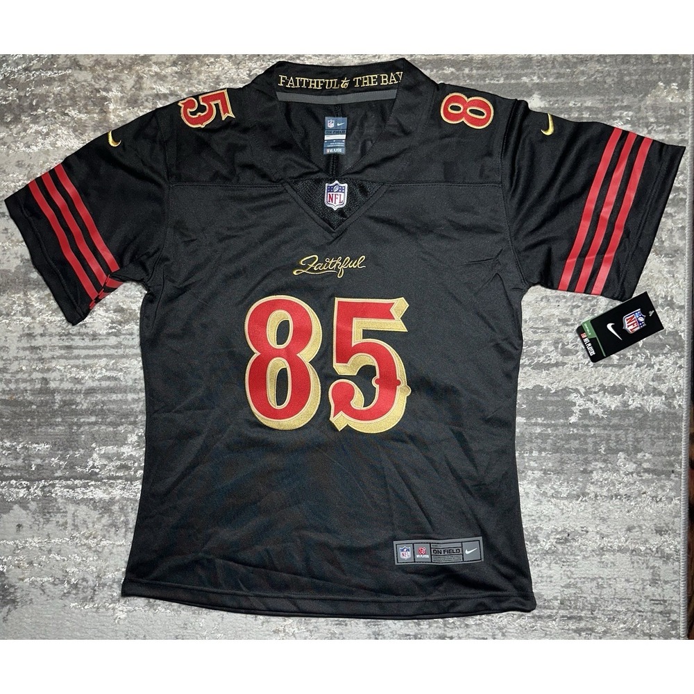 San Francisco 49ers Jersey #85 George Kittle Men's Black Nike Rivalries M NWT